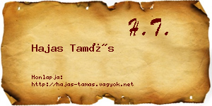 Hajas Tamás névjegykártya